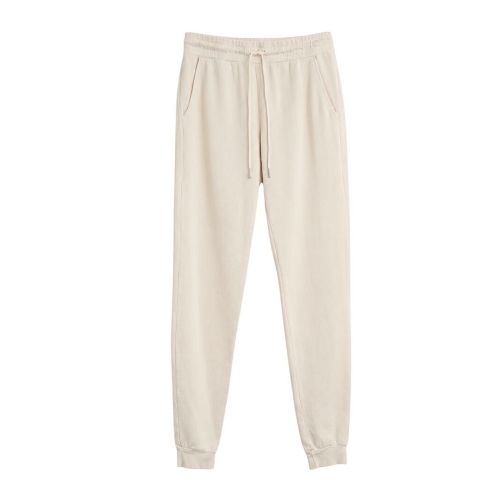 MATE The Label Organic Cotton Joggers Cream Drawstring Sweatpants S